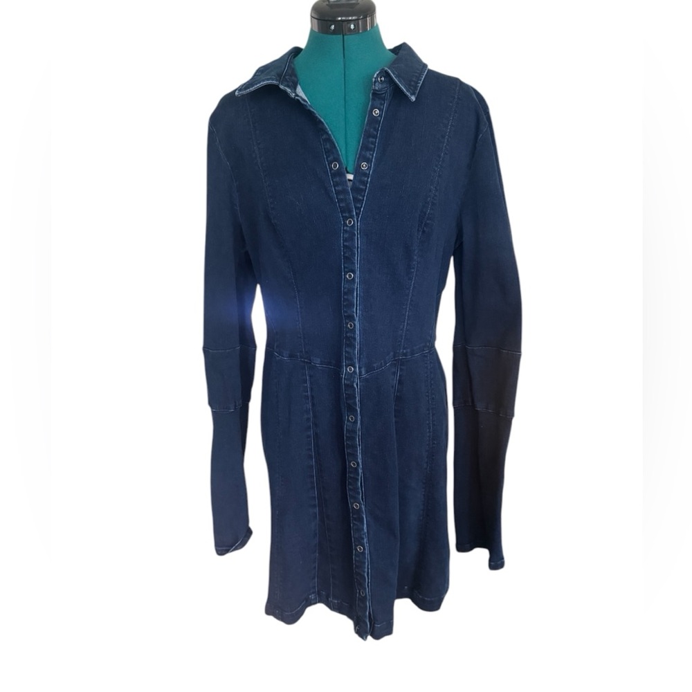 NWOT Free People Thea Denim Mini Dress M